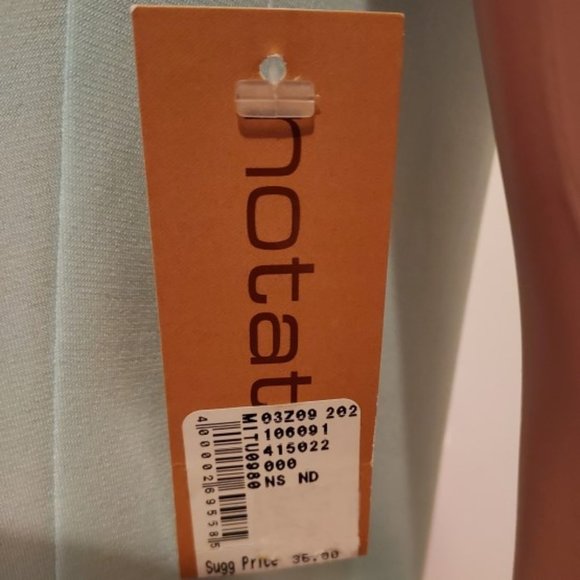 NOTATIONS LIGHT AQUA SHORT SLEEVE V-NECK WITH GATHERS FLARED TUNIC SIZE S NWT - Picture 5 of 8